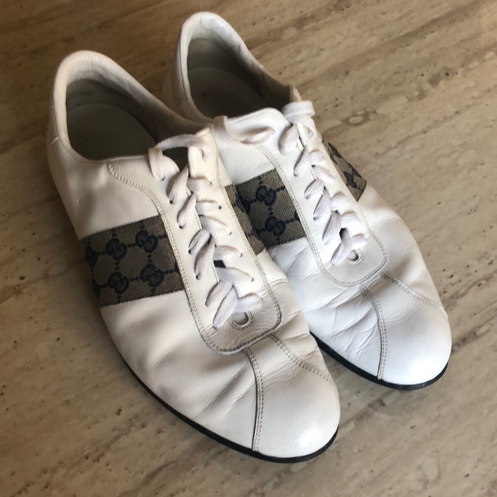 Gucci | Mens White Leather | Authentic | Size G 11 - Picture 2 of 8
